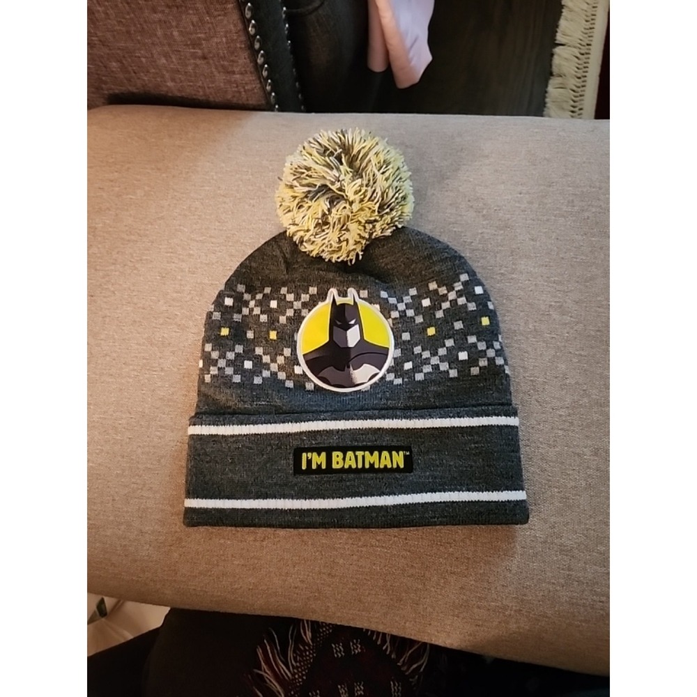 NWOT Warner Brothers I'm Superman Gray Winter Hat One Size
